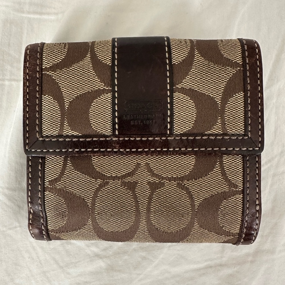 Vintage Coach Signature Monogram Wallet